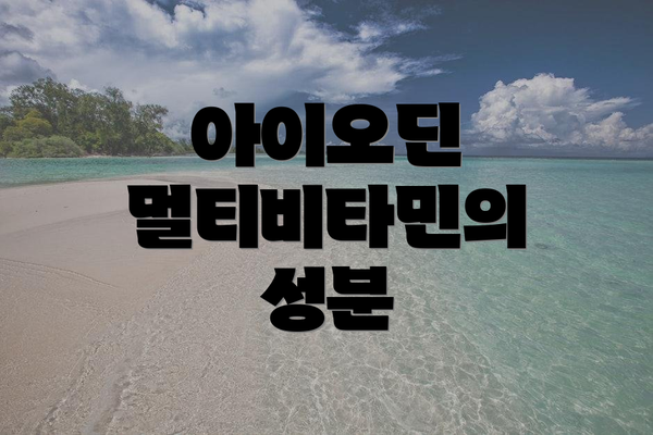 아이오딘 멀티비타민의 성분