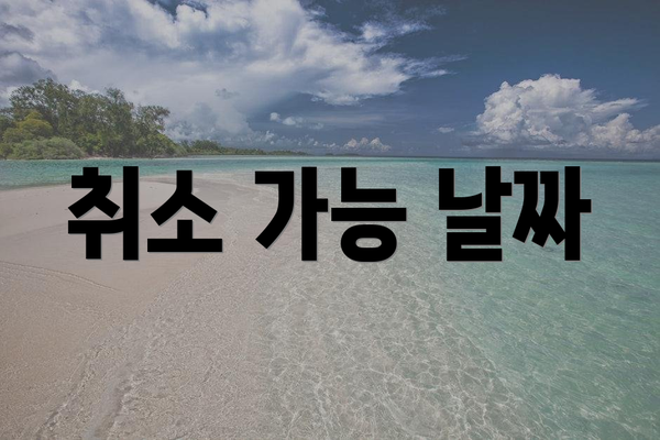 취소 가능 날짜