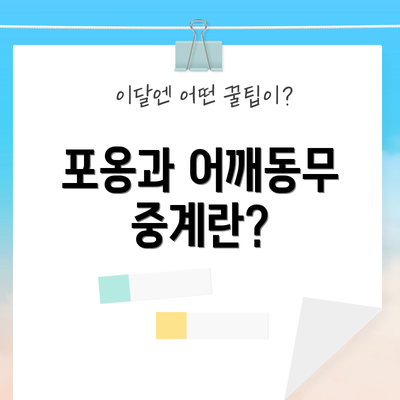 포옹과 어깨동무 중계란?