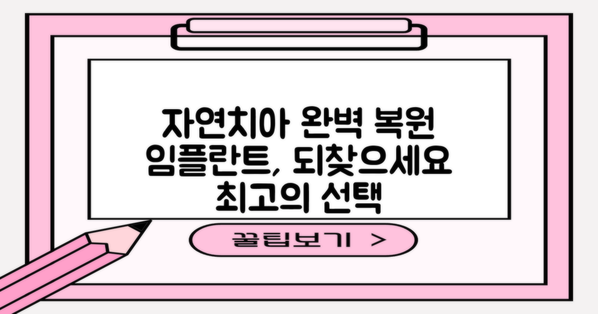 임플란트, 잃어버린 자연치아의 완벽한 복원