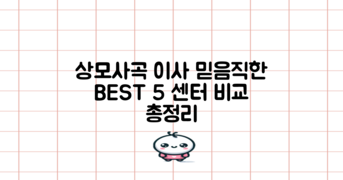 상모사곡동 이사, 믿을 수 있는 BEST 5 센터 비교