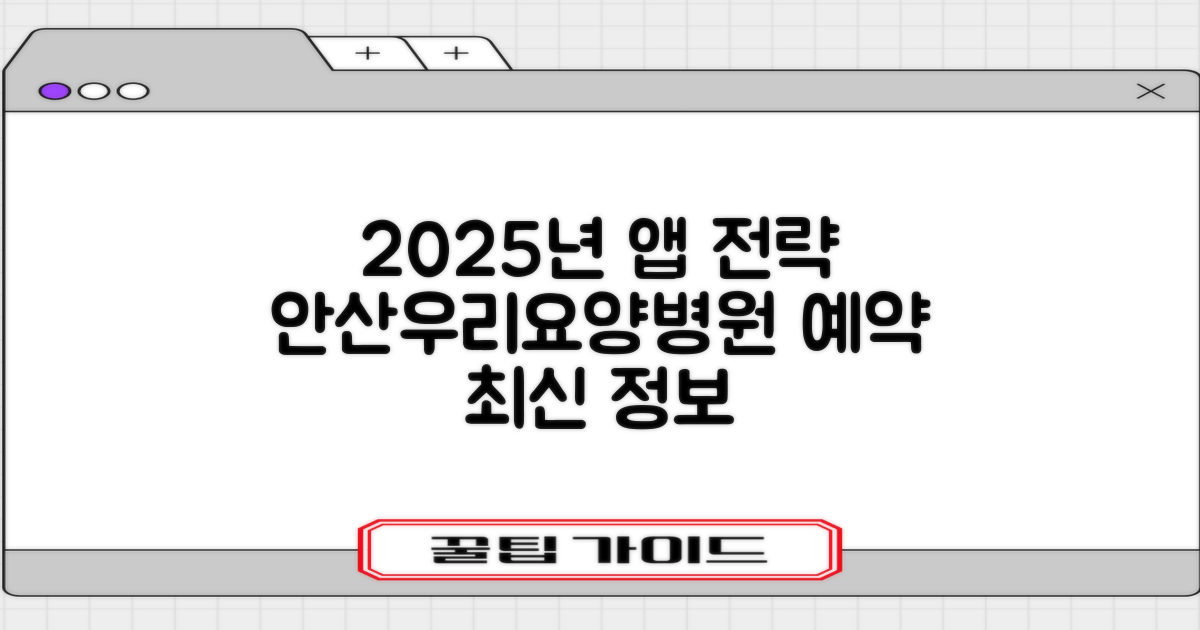 2025년 최신 정보: 안산우리요양병원 예약 앱 활용 전략 비교 분석