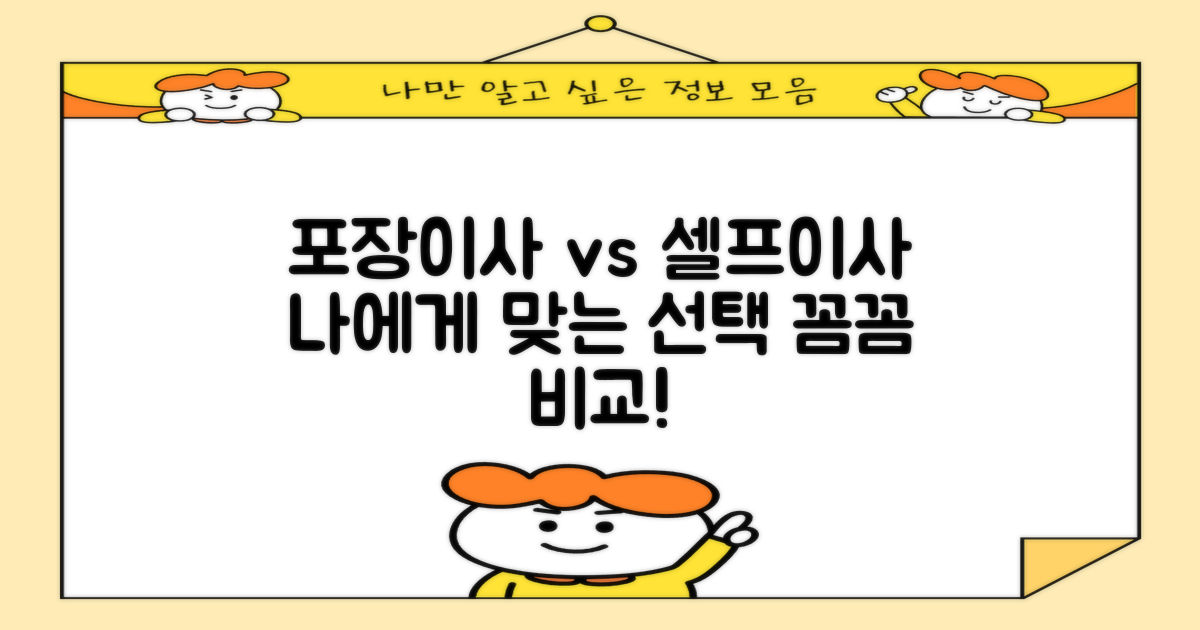 포장이사 vs 셀프 이사, 무엇이 나에게 맞을까?