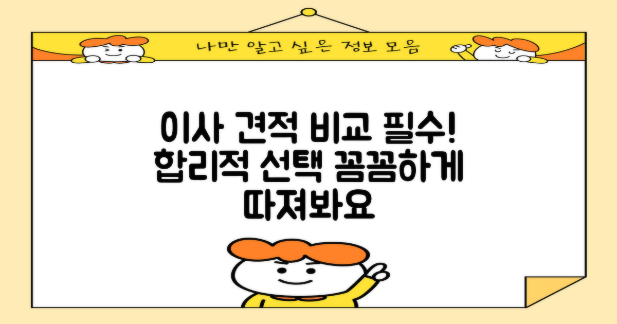 합리적 이사, 견적 비교 필수