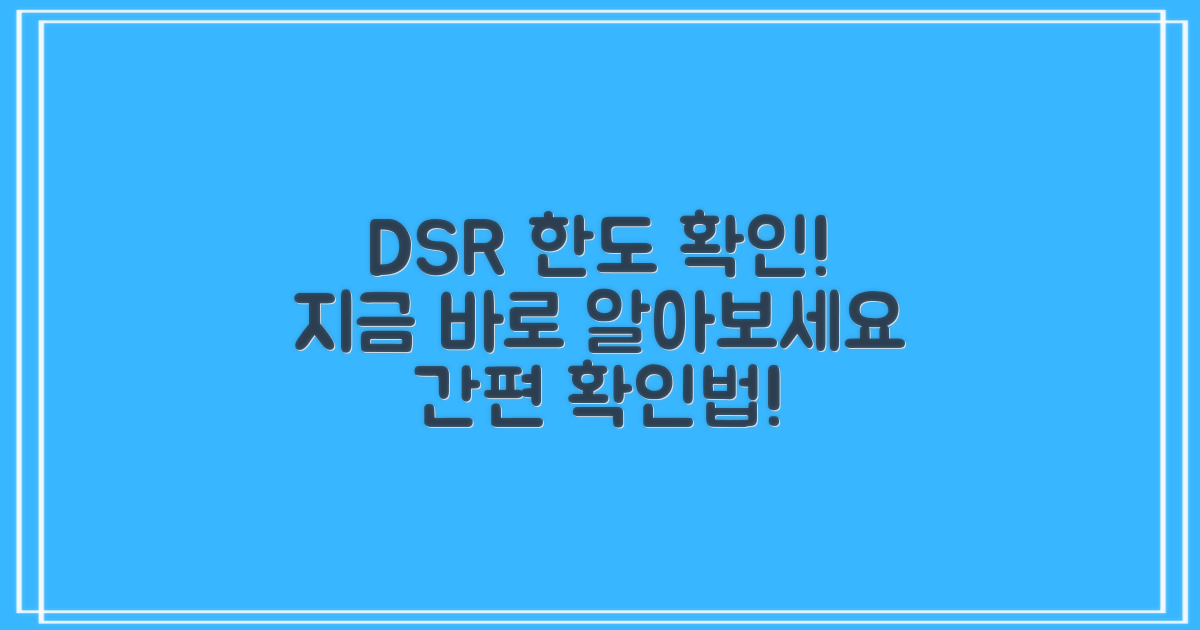 나의 DSR 한도 확인하기
