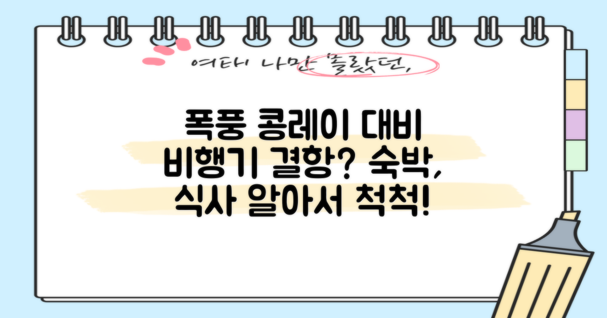 대만 태풍 콩레이 대비, 비행기 결항 시 숙박 및 식사 대처법