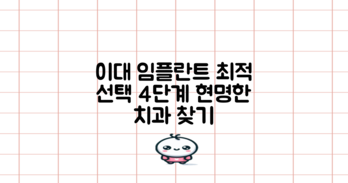 이대역 임플란트 치과, 현명하게 선택하는 4단계 가이드