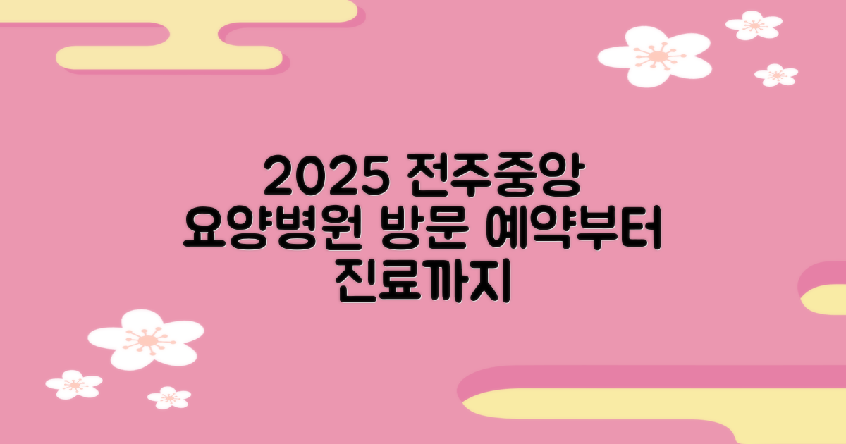 2025년 전주중앙요양병원 방문 계획: 예약부터 진료까지