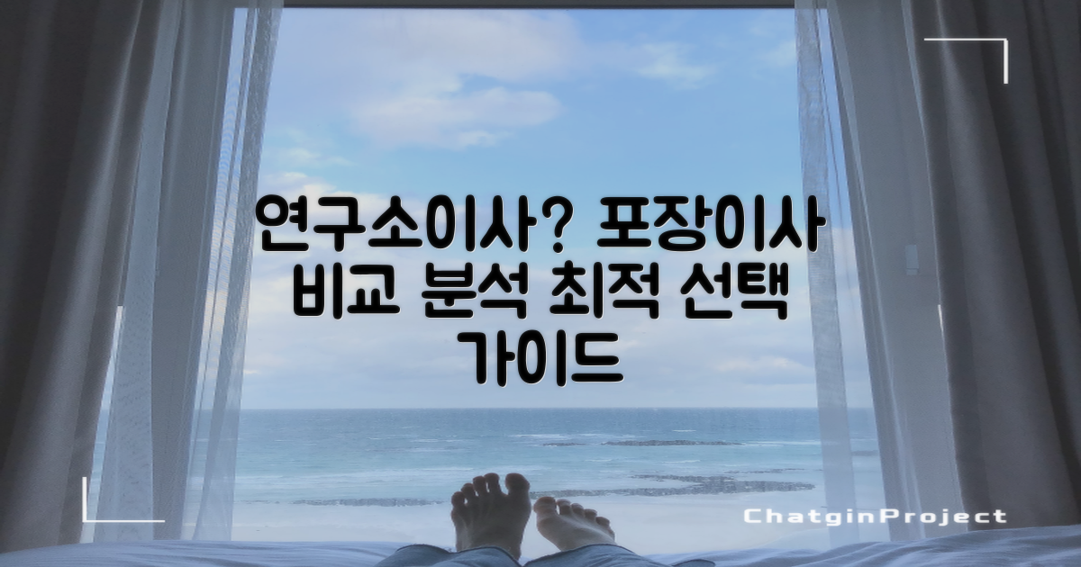 포장이사, 연구소 연계 서비스: 최적의 선택을 위한 비교 분석