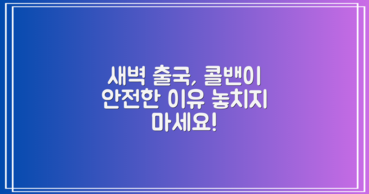 왜 콜밴 예약이 중요할까요? (새벽 출국의 안전성과 효율성)