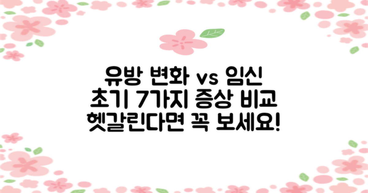 유방 변화와 임신 초기 증상, 어떻게 구별할까? 7가지 연관 증상 비교 분석